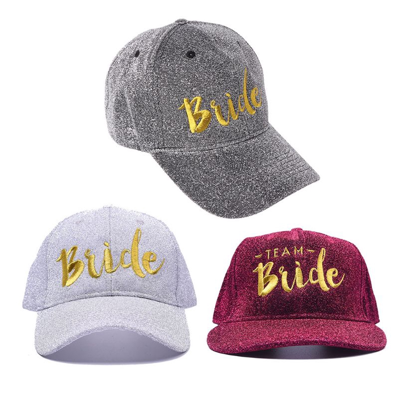 J Topi Baseball Wanita Bordir Tulisan Team Bride Warna Gold Untuk Musim Panas Shopee Indonesia