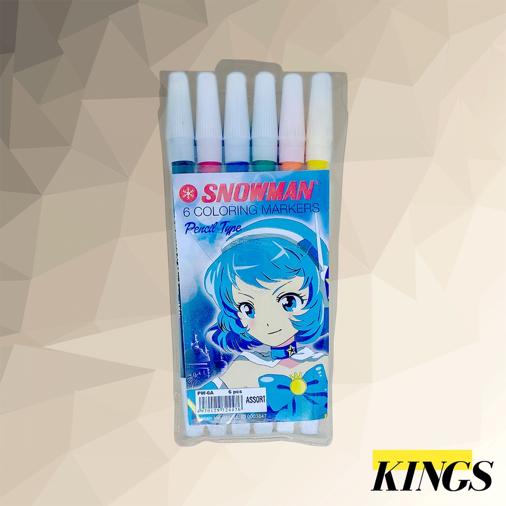 

Snowman Color Markers / Spidol 6 Warna PW-6A