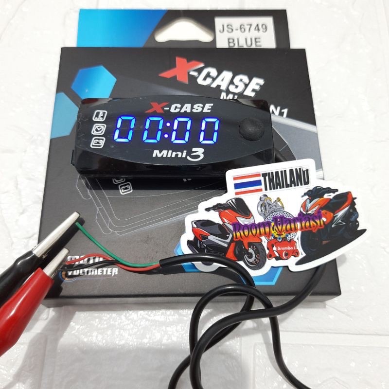 VOLT METER MODEL WATER PROOF VOLT METER X-CASE 3IN1, VOLT METER AKI , PENGUKUR DAYA AKI