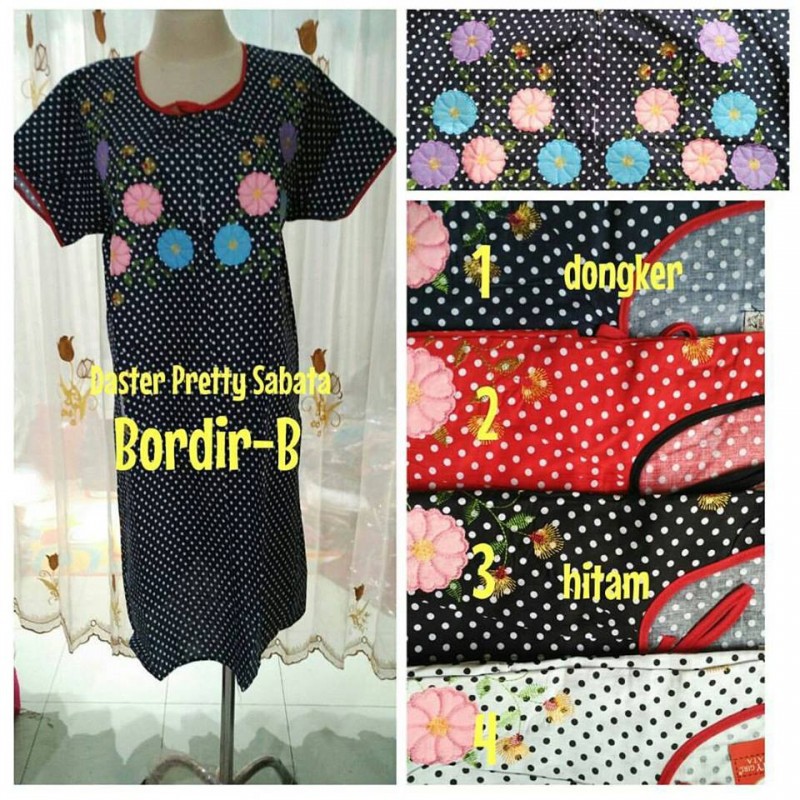 INDOBAYI Daster Katun Polkadot Pendek Pretty Girls