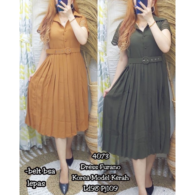 Dress Furano Korea Model Kerah