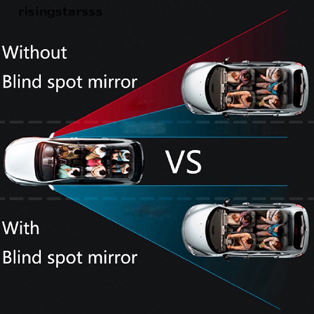 Rsid 2Pcs Kaca Spion Blind Spot HD 360 Derajat Untuk Motor / Mobil° Lensa Wide Angle Adjustable