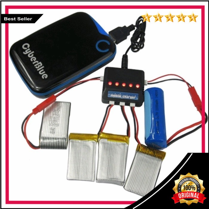 Original Charger TXD 8S Syma X5C Hubsan X52HD SH5HD 3.7V 4 in 1 Asli murah untuk drone Berkualitas