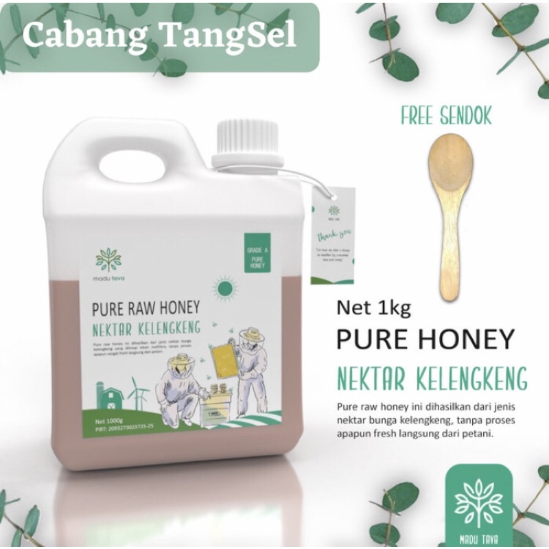 

Madu Murni Asli Tava Nektar Kelengkeng 100% Pure Raw Honey Alami - 1 Kg