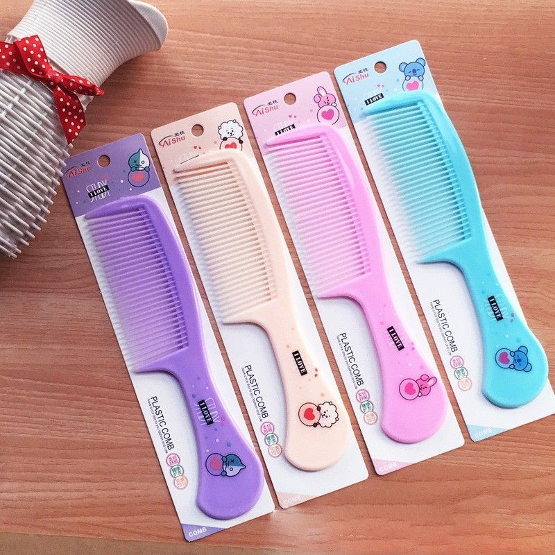 SISIR RAMBUT BTS BT21 KPOP 4 WARNA TERMURAH / SISIR GAGANG FULL MOTIF SISI RAMBUT JUMBO