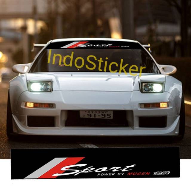 Aksesoris stiker mobil CRV HRV jazz Brio sticker kaca depan sport Mugen