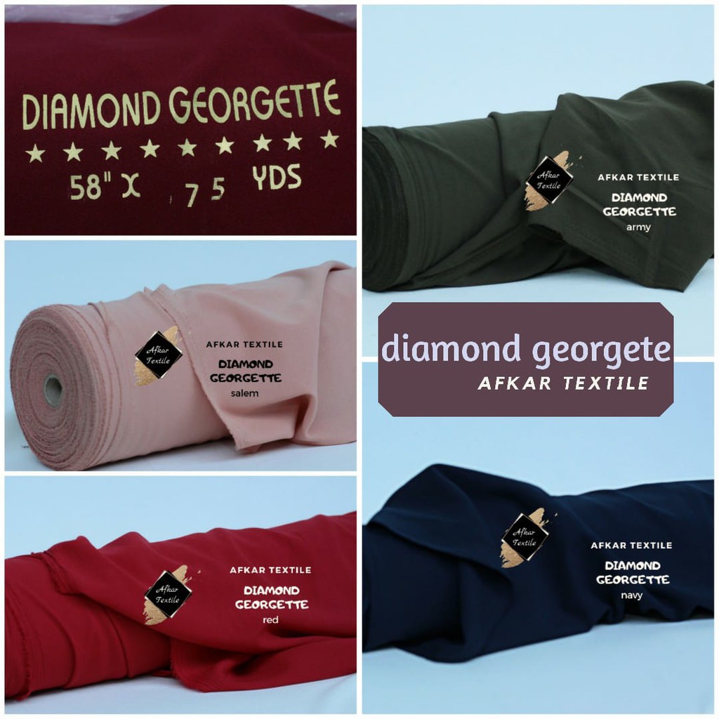 Kain Diamond Stretch Italiano Diamond Crepe Georgette Original Import Tidak Jual Kw Shopee Indonesia