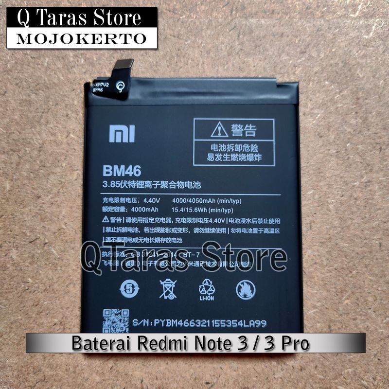 Baterai Redmi Note 3 3pro Original