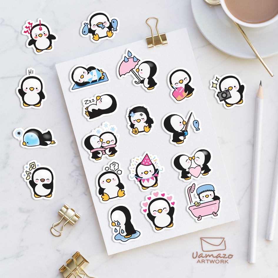 

Sticker Tumblr / Penguin Cute / Sticker Pack / Sticker Lucu / Sticker Aesthetic / Sticker Scrapbook