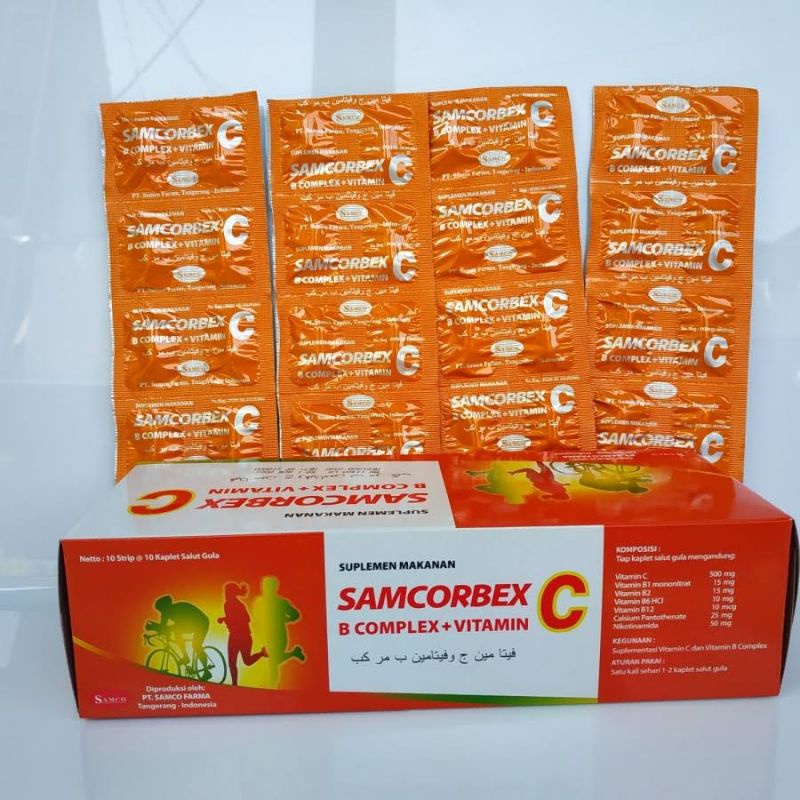 Jual Samcorbex Vitamin C 500mg dan Vitamin B Kompleks | Shopee Indonesia