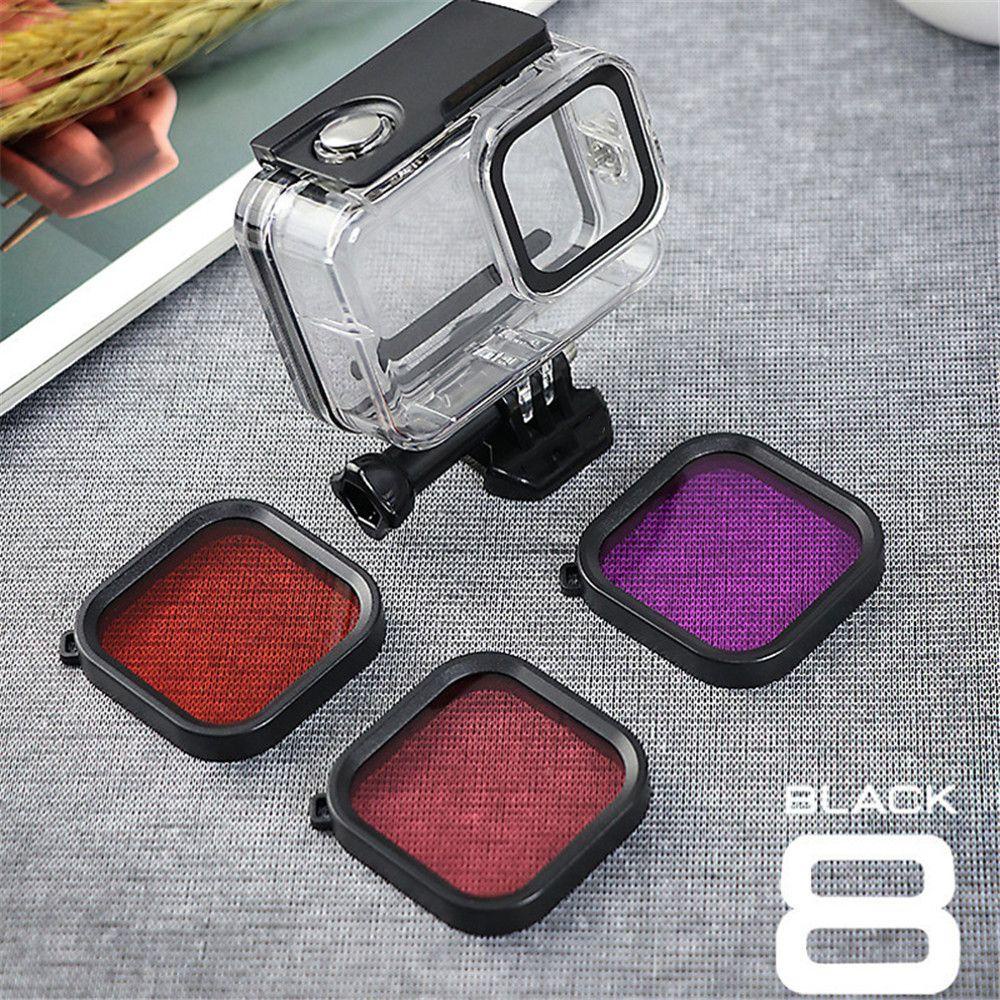 POPULAR Populer Filter Warna Set Filter Pelindung Casing Housing Polarizer Fotografi Untuk GoPro Hero8
