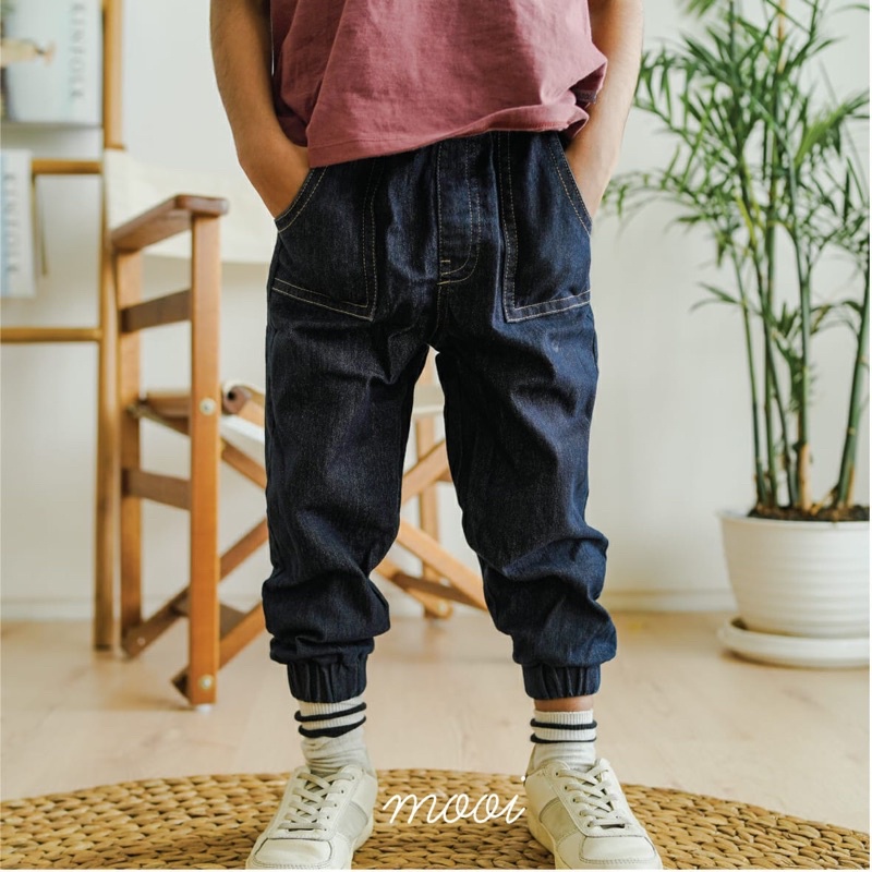 Mooi Celana Panjang / Pendek Jeans Denim Anak Jogger and Short CBKS