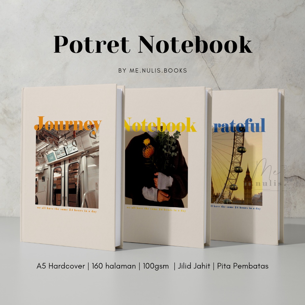 

READY STOCK NOTEBOOK A5 HARDCOVER BLANK/POLOS BUJO, BULLET JOURNAL, AGENDA Portrait Aesthetic