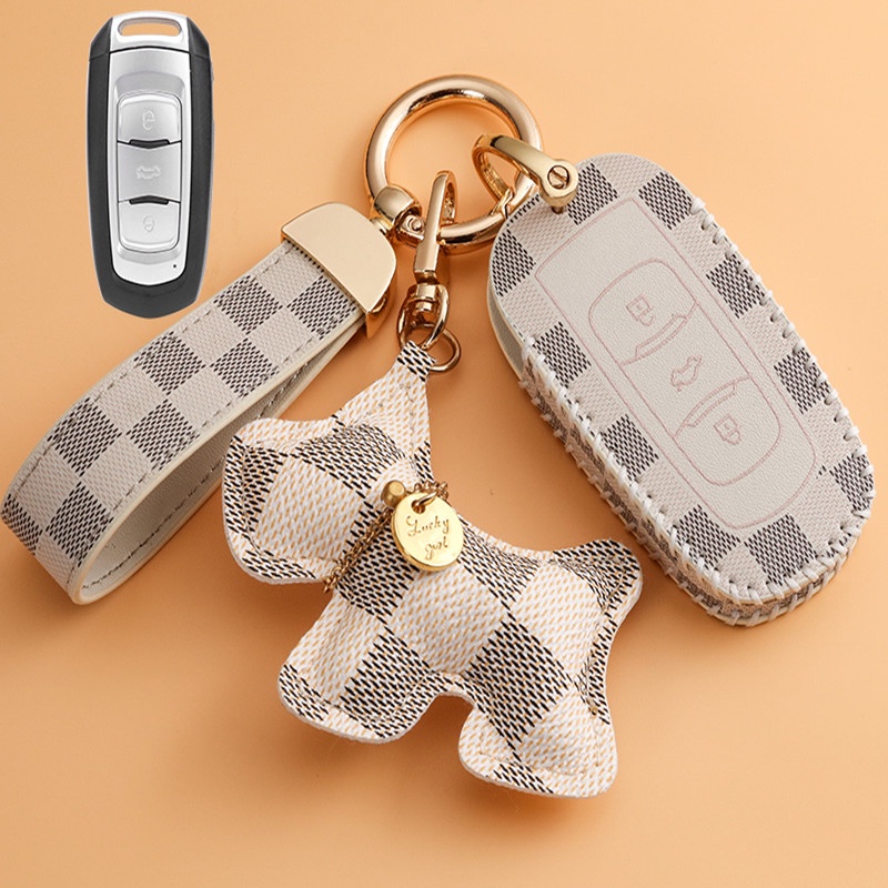 For [Proton] X50 X70 keyless cowhide key cover keychain auto parts