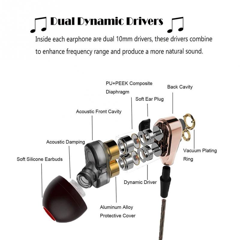 Motor T2 Earphone Dual Dynamic Driver With Accoustic Dumpling