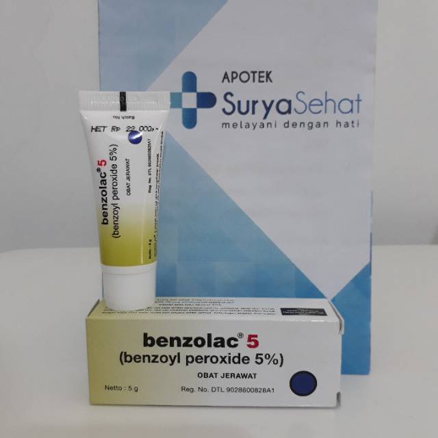 Benzolac 5% 5gram - Obat Jerawat