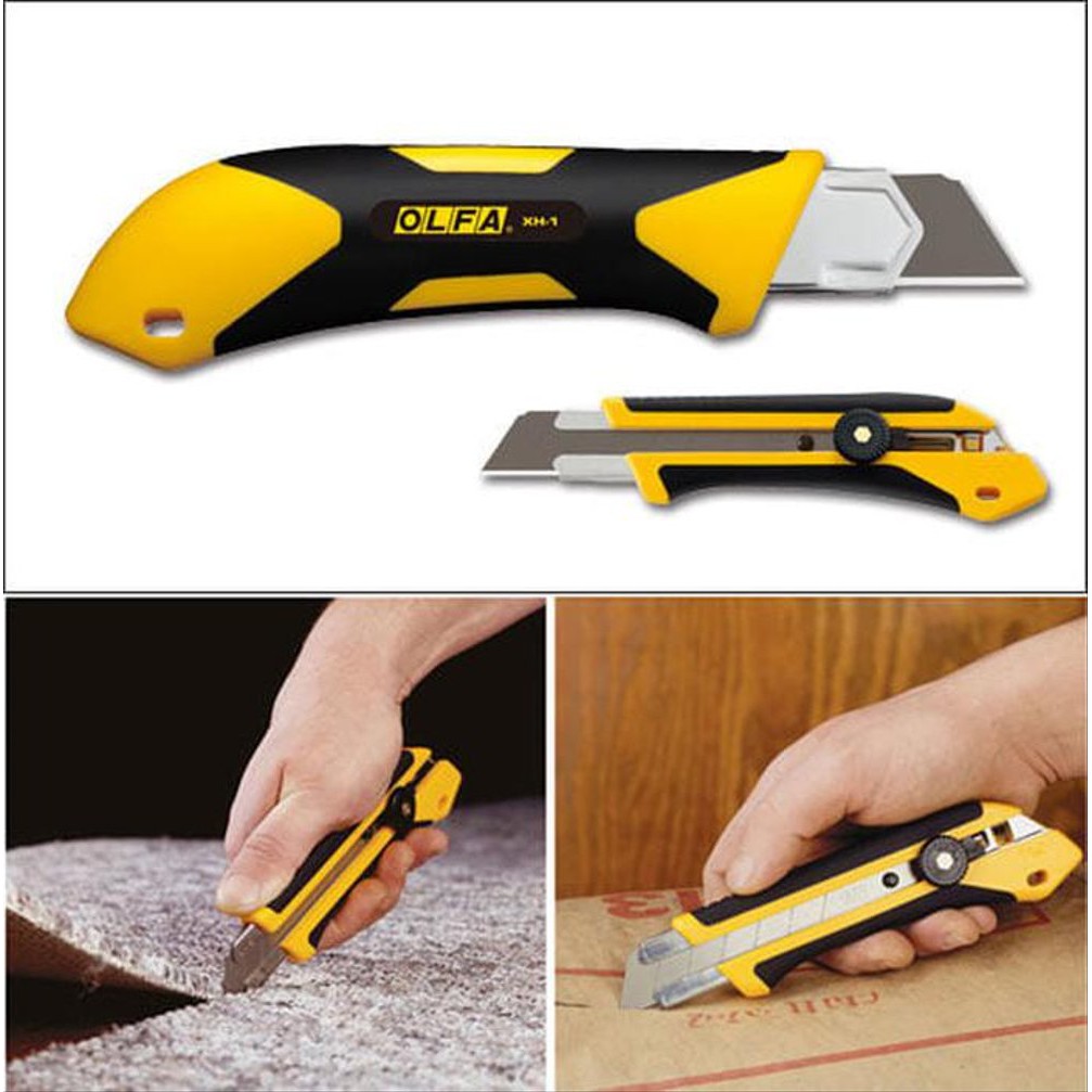 

OLFA Pisau Cutter 25mm XH-1 Fiberglass-Reinforced Ratchet-Lock Utility Knife