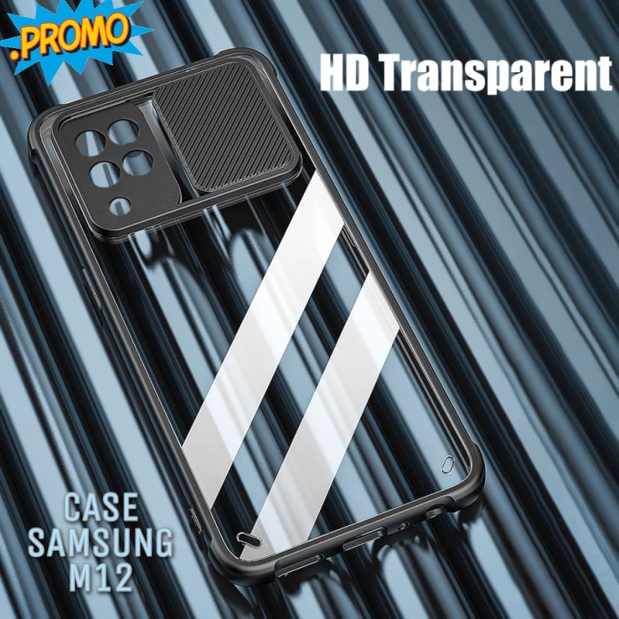 Case Samsung M12 Hard Case Fusion Shield Camera Protection Handphone