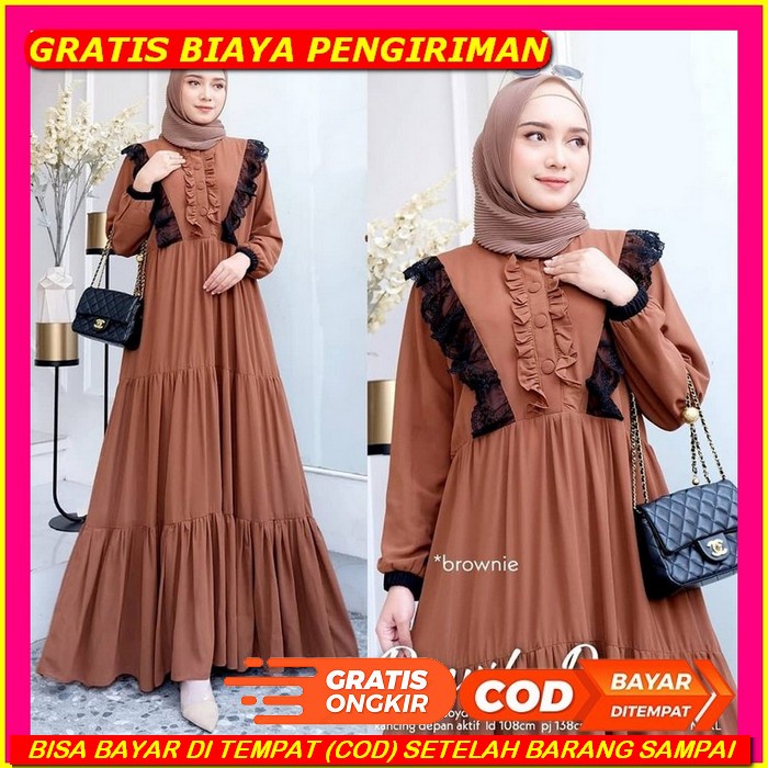 Shafaria Gamis Remaja Korean Style Polos Kombinasi Rompi Jumbo Ld 104 Terbaru 2021 Kekinian Dress Ju