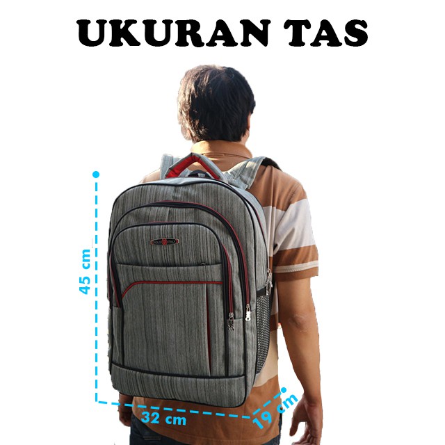 Tas Polo Pria Backpack Gendong SMP SMA Ransel Laptop Cowok Keren Awet Berkualitas Multifungsi