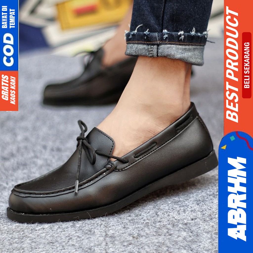 ABRHM X ELDER Sepatu Formal Pria Sepatu Pria Casual Sepatu Kerja Pria Kantor Pantofel Cowok / Cowo Sepatu Kasual Kondangan Kulit Pu Original