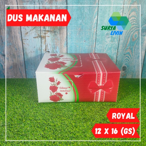 

Dus Kotak GS Motif Bunga 12 x16 / Dus Kue Snack Box Makanan Merk Royal