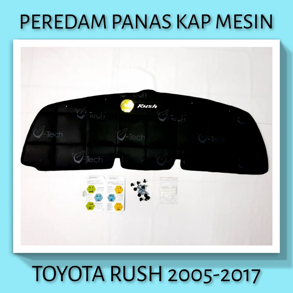 TOYOTA RUSH 2005-2017 VTECH Aksesoris Peredam Panas Kap Mesin Mobil