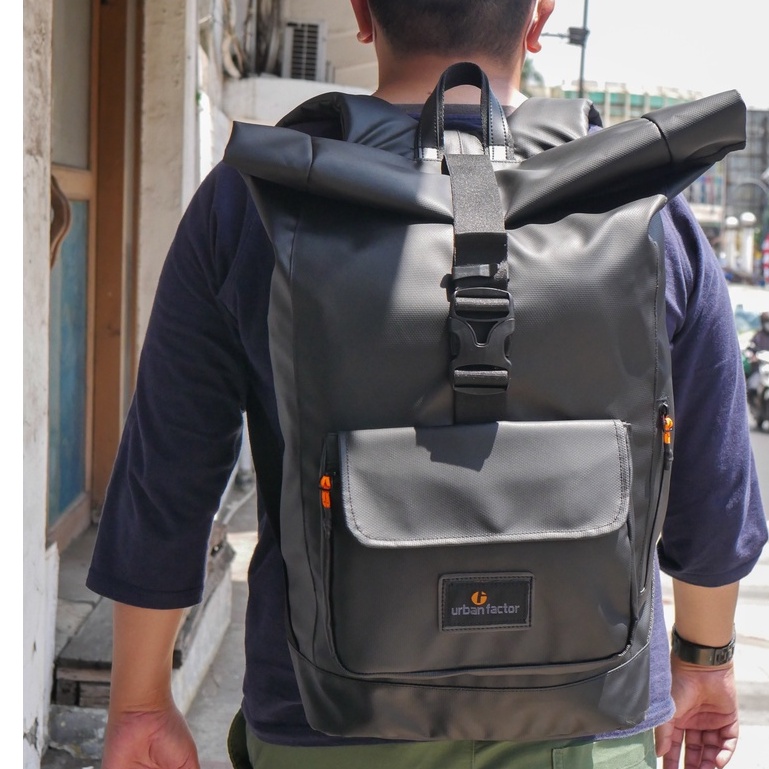 THUNDER BLACK |ManNeedMe x URBAN| Tas Ransel Punggung Pria Tas Backpack ORIGINAL