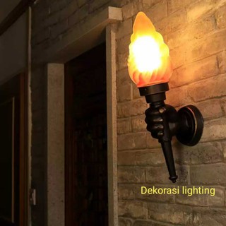 L1001 Lampu  dinding taman pila api obor waterproof vintage 
