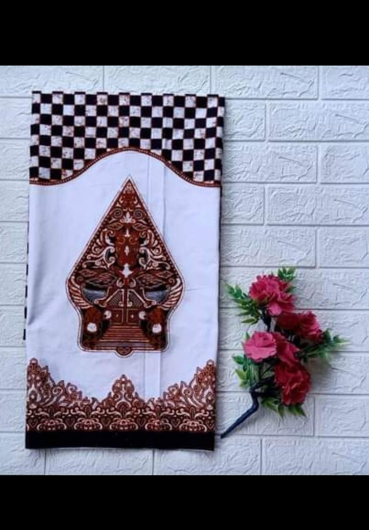 Setelan Sarung Celana Am Kemeja Koko Batik Solo Lapis Puring Dalam Tumpal Blok Hitam