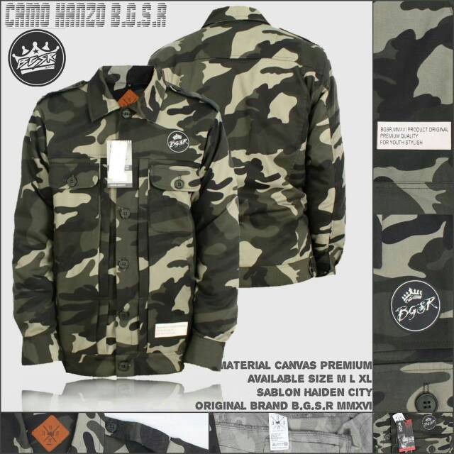 BGSR Jaket Parka Camo Hanzo / Jaket Militer / Jaket Parka Army