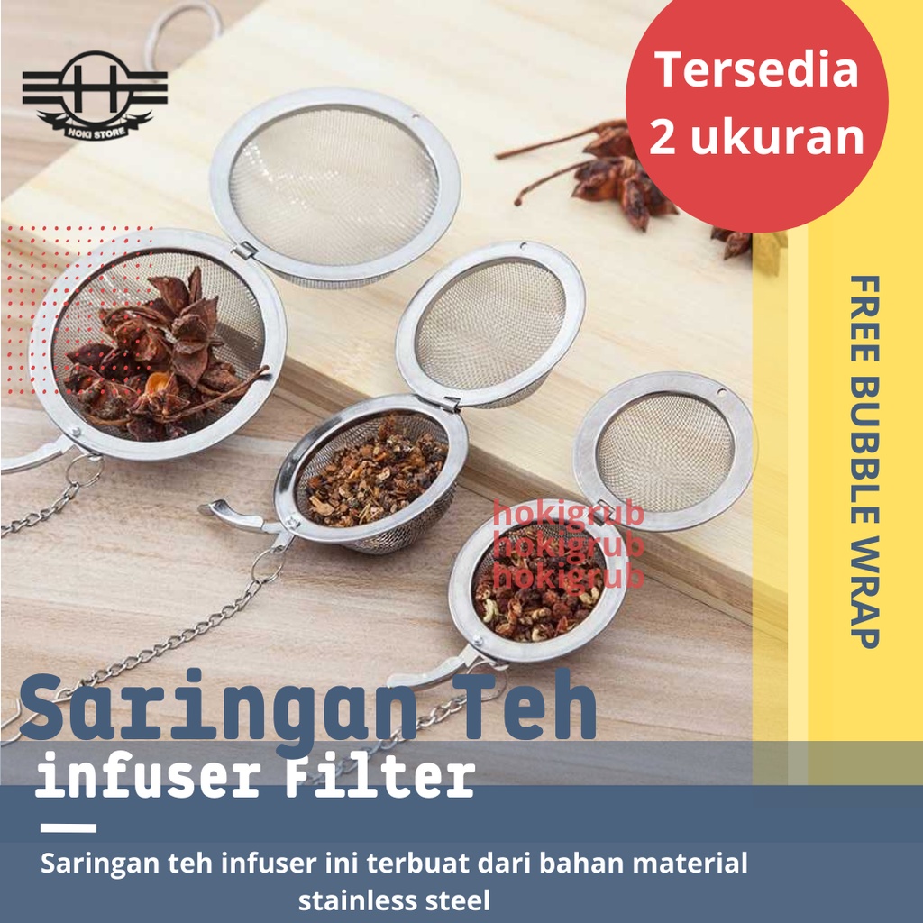 Saringan Teh Stainless Bulat Saringan bulat infuser Filter Saringan Teh Reusable Tea Infuser Straine