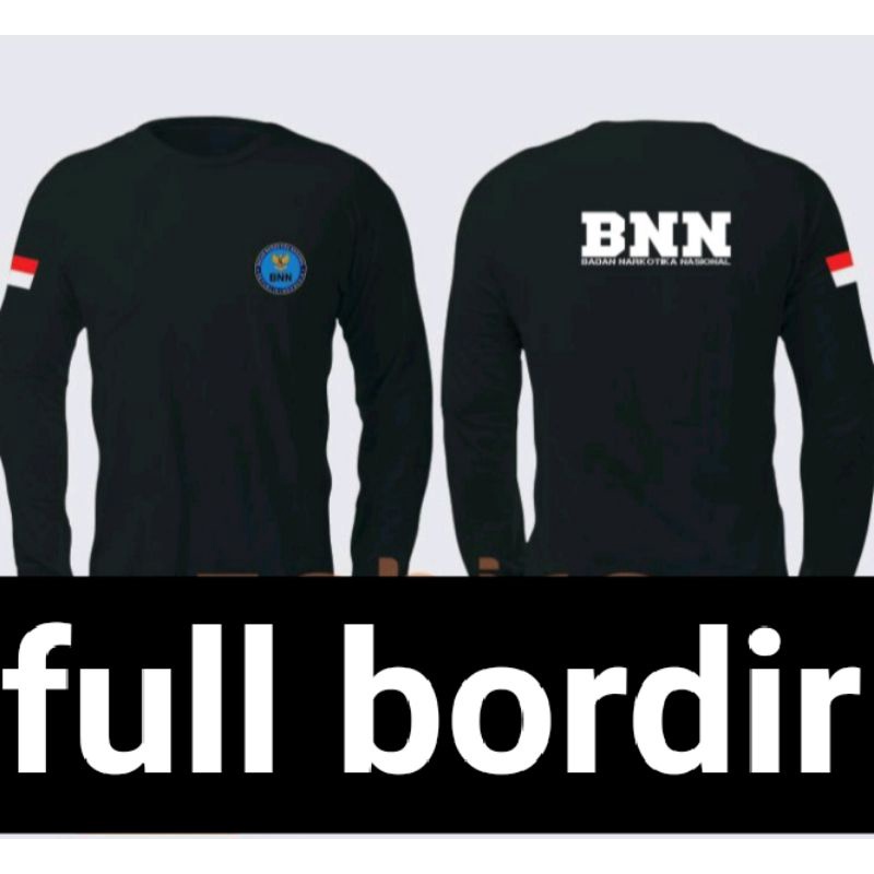 Kaos BNN full bordir kaos oblong BNN kaos t-shirt BNN T-shirt BNN kaos katun BNN