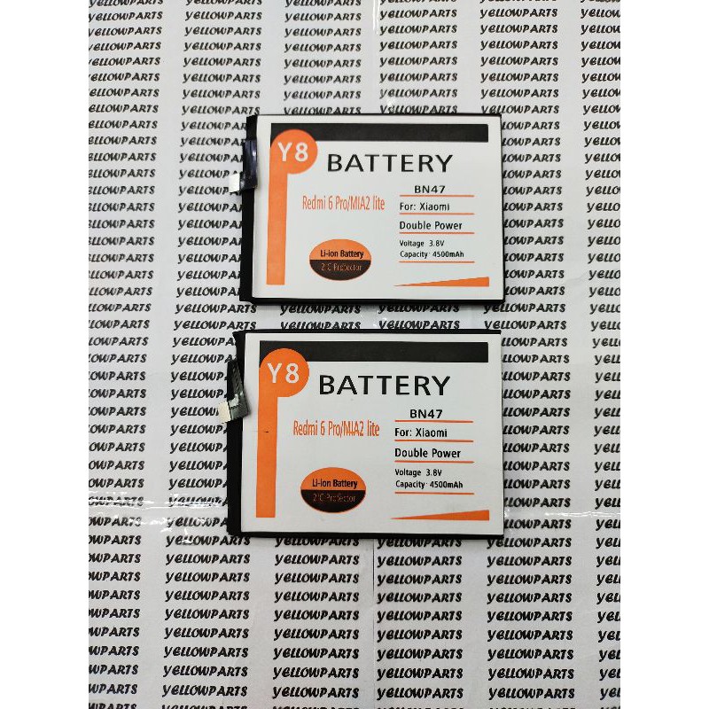 BAT BATTERY BATERAI BATRE XIAOMI REDMI 6 PRO MIA2 LITE BN47 Y8 DOUBLE POWER