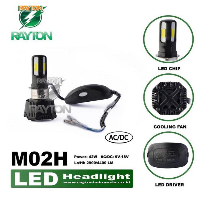 Rtd Led Lampu Utama Headlamp Led Rtd M02H Original