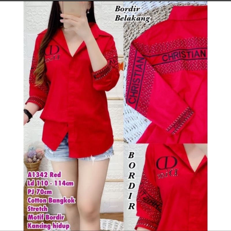 Kemeja Mote Cantik katttun streach 2828