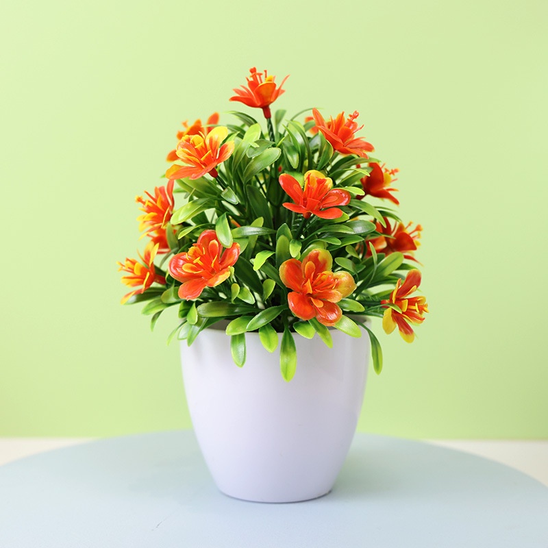 PT59 Pot Tanaman Hias Bunga Melati Plastik Pot Bongsai Artificial Flower Decoration