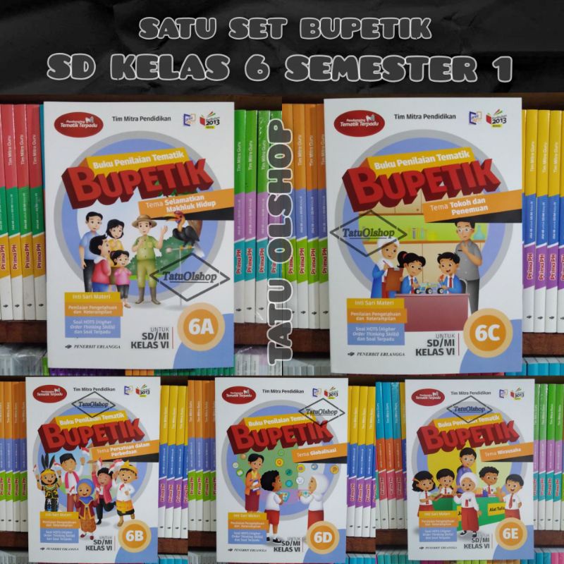 Jual Buku Bupetik SD Kelas 6 Paket Semester 1 Jilid 6a 6b 6c 6d 6e ...