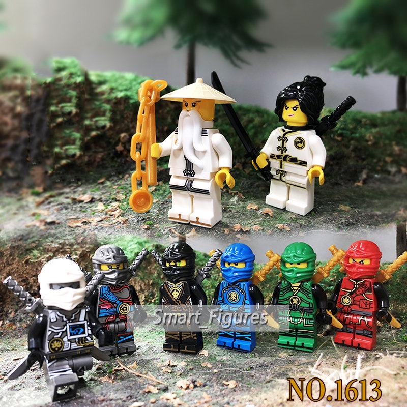 Set Mainan Action Figure Mini Ninjago Wu Nya Jay Kai Motor Cole Lloyd Zane Yang Untuk Koleksi