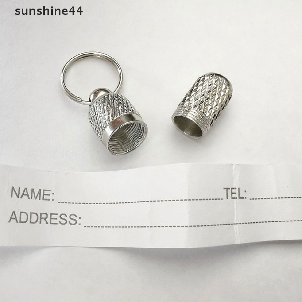 Sunshine Tabung LABEL Identitas Alamat Bahan METAL Untuk Kalung Anjing / Kucing