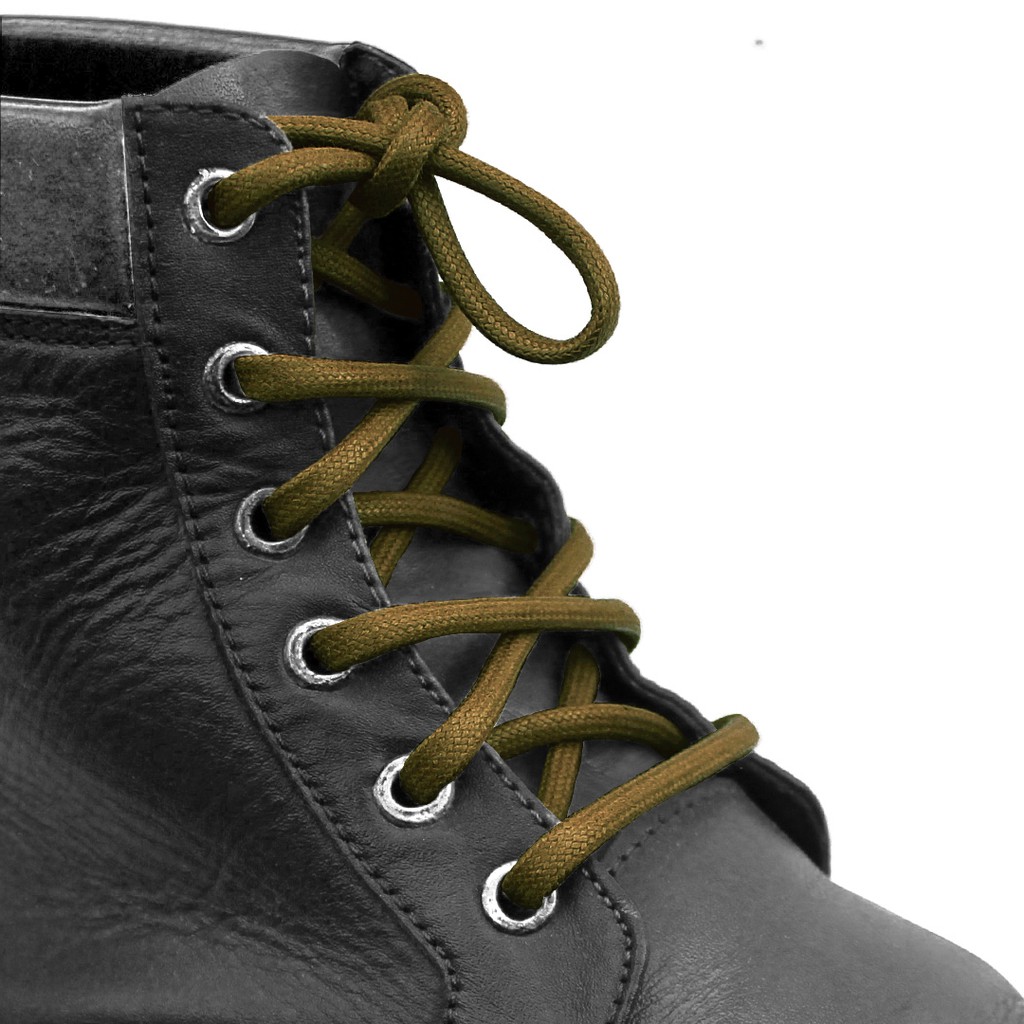 MR Shoelaces FC16 Olive Green Tali Sepatu Lilin Oval 3.5mm (Waxed Laces) 50cm 60cm 70cm 80cm 100cm 120cm