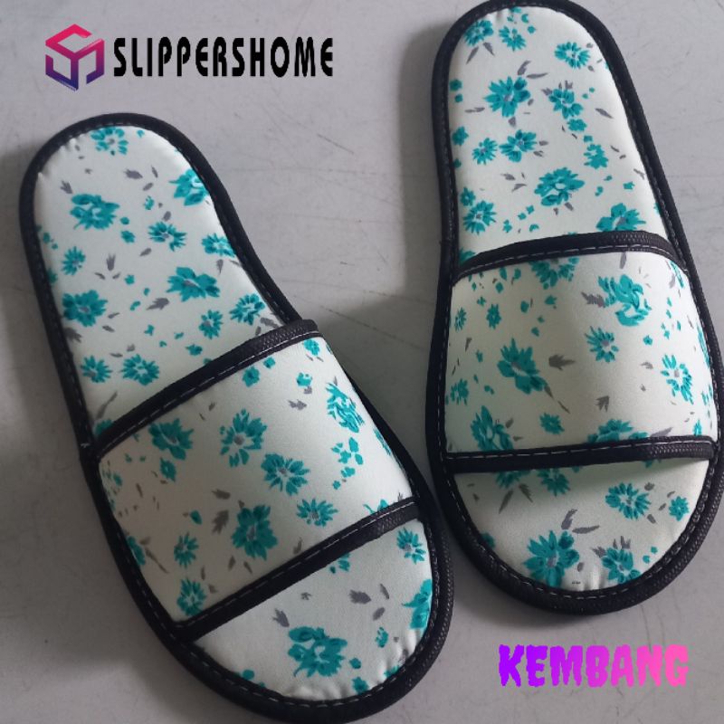 Sandal Hotel/Sandal lantai busa 8ml motif kembang