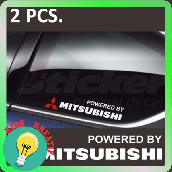 

Terlaris sticker stiker powered by mitsubishi 20cm