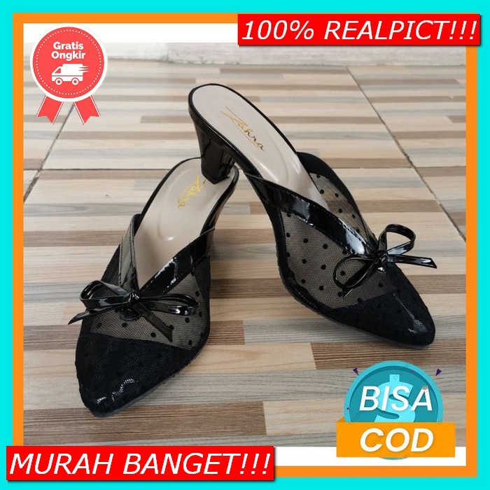 Heels Tahu Emas Silky Putih Hs 24 Sendal Heels Wanita Kekinian Sandal  Malaika - Sherly Chunky Heels