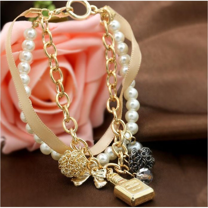 Gelang Botol PARFUM Bracelet Korea Fashion Cakar Sederhana Berlian Diamond Wanita Cewek Parume MInyak Wangi