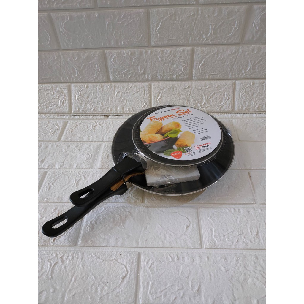 TEFLON FRYPAN SET 2in1 MASPION / TEFLON SET / TEFLON ALUMUNIUM / FRYPAN SET / FRYPAN MASPION