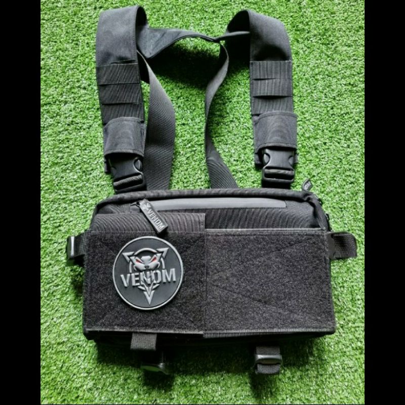 Tas Dada Hitam Chest Bag Rig Venom Tactical Black
