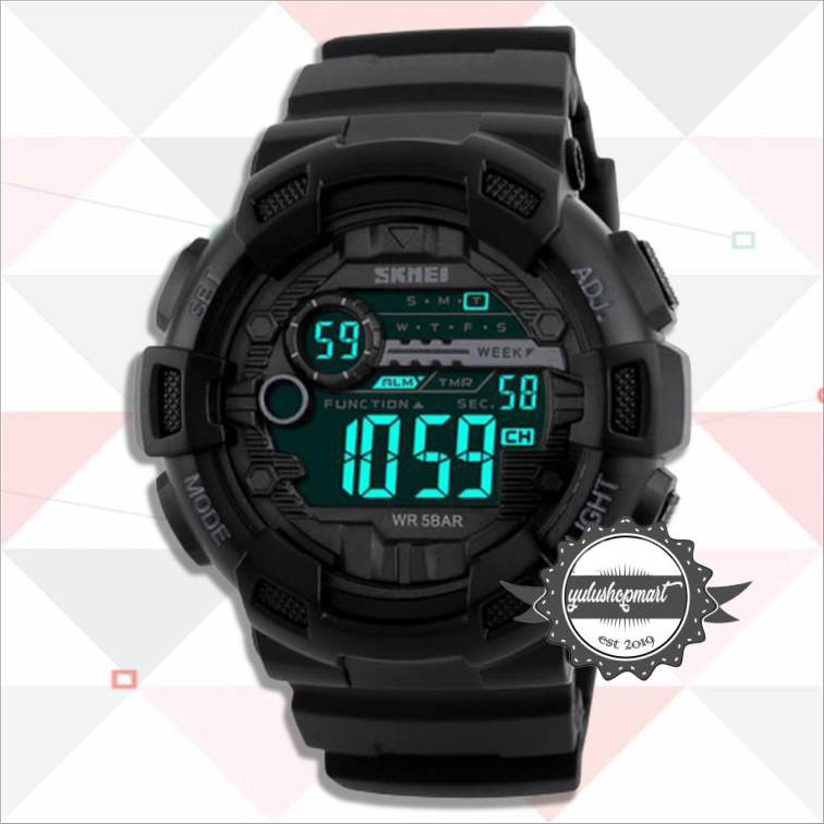 JAMTANGAN PRIA/COWOK SKMEI WATER RESIST  JM132 Jam Tangan Pria Sport SKMEI 1243 ginal Water Resis