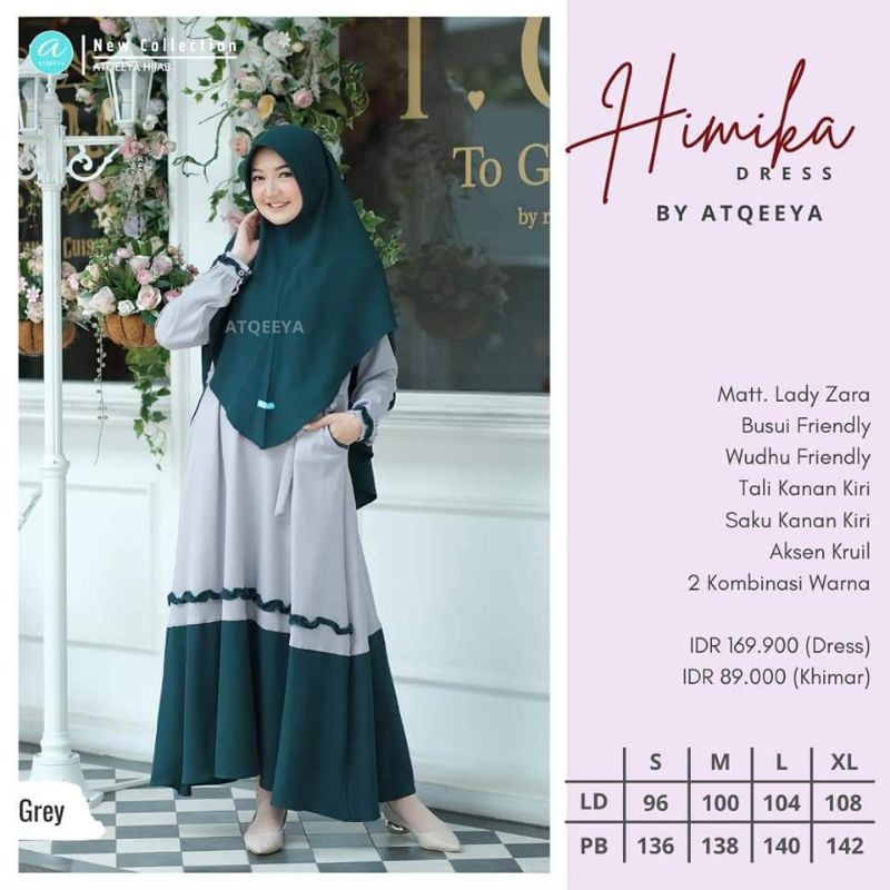 Gamis himika grey atqeeya