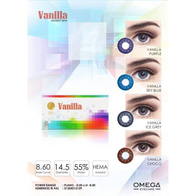 Softlens Omega Vanilla / Softlens Warna Vanilla by Omega